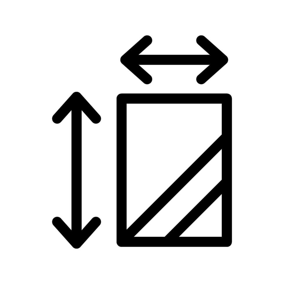 grootte icoon symbool ontwerp illustratie vector