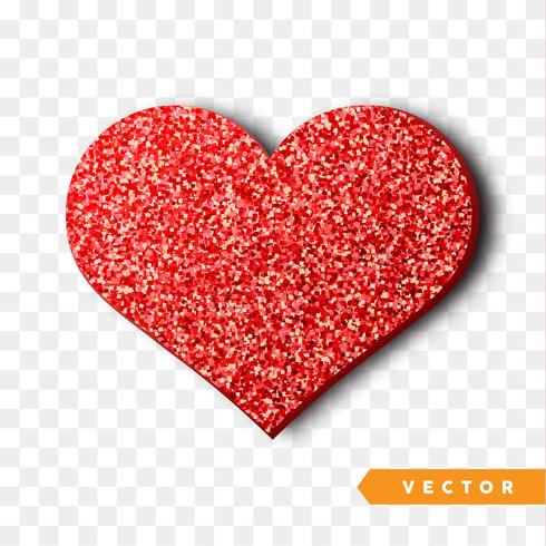 rood fonkelt hart vector