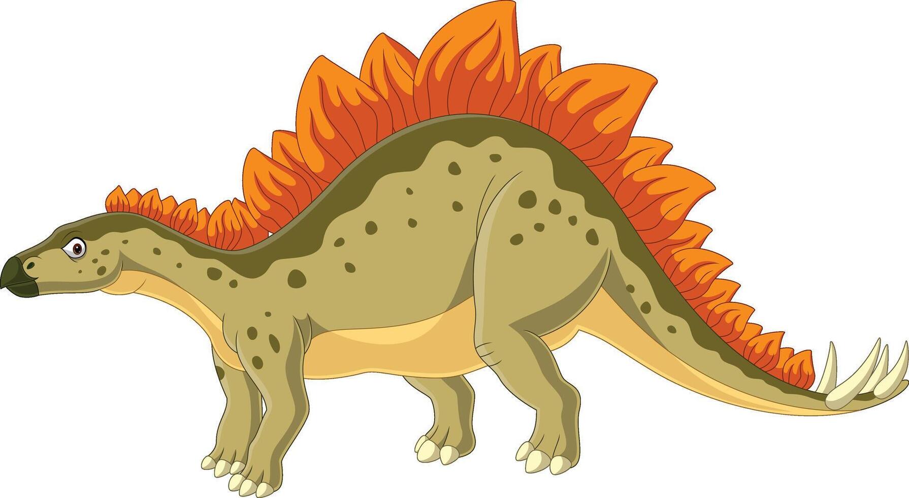 cartoon stegosaurus op witte achtergrond vector