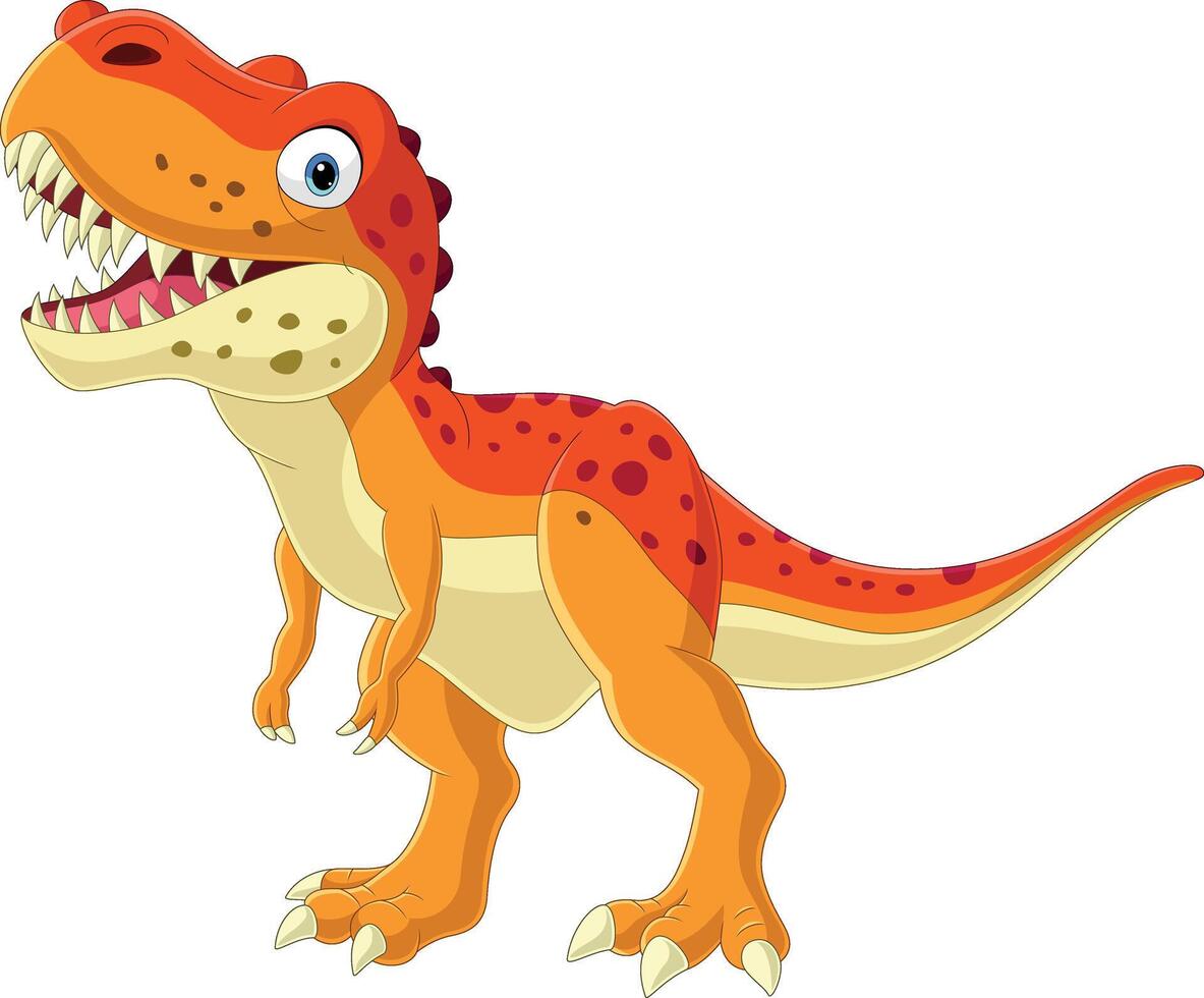 cartoon dinosaurus op witte achtergrond vector