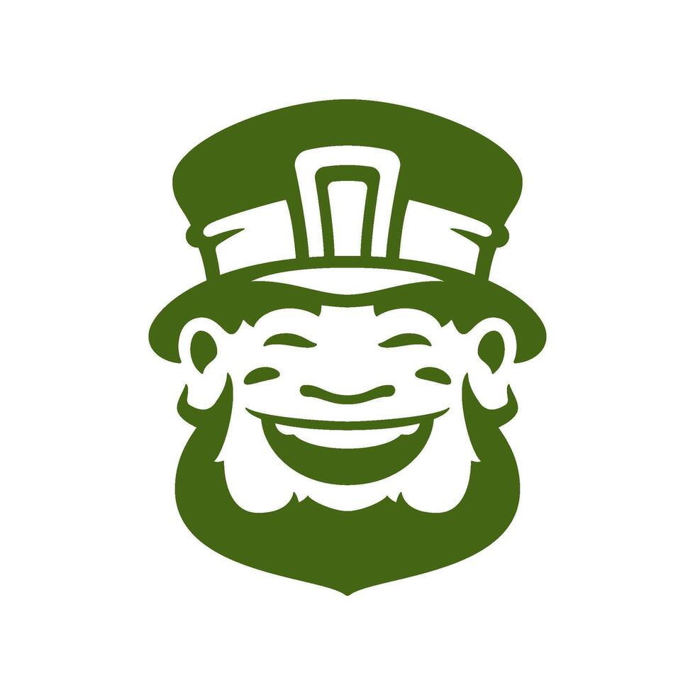 st Patrick dag lachend Lucky trol gebaard elf van Ierse folklore in hoed mascotte wijnoogst icoon vector vlak