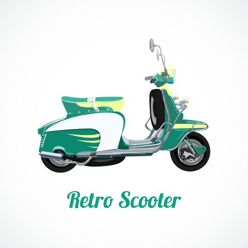 Berijden scooter-symbool vector