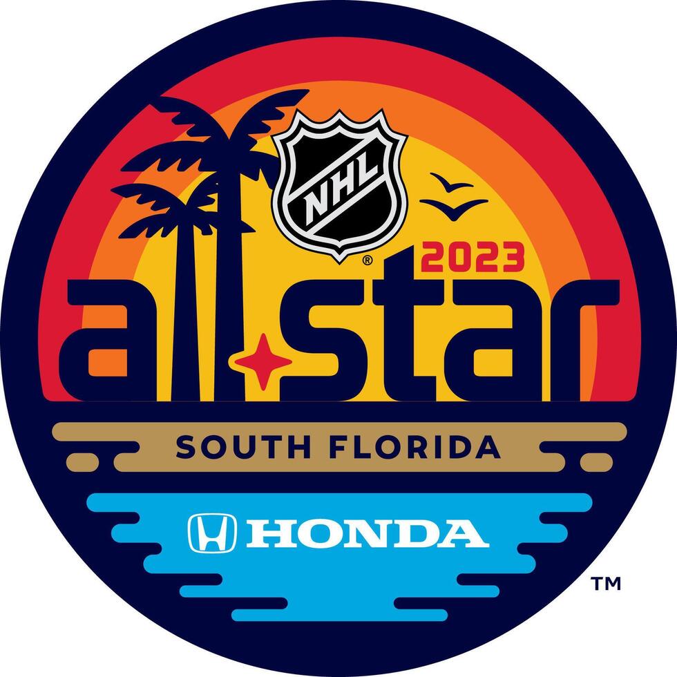 logo van de nhl ster spel 2023 vector