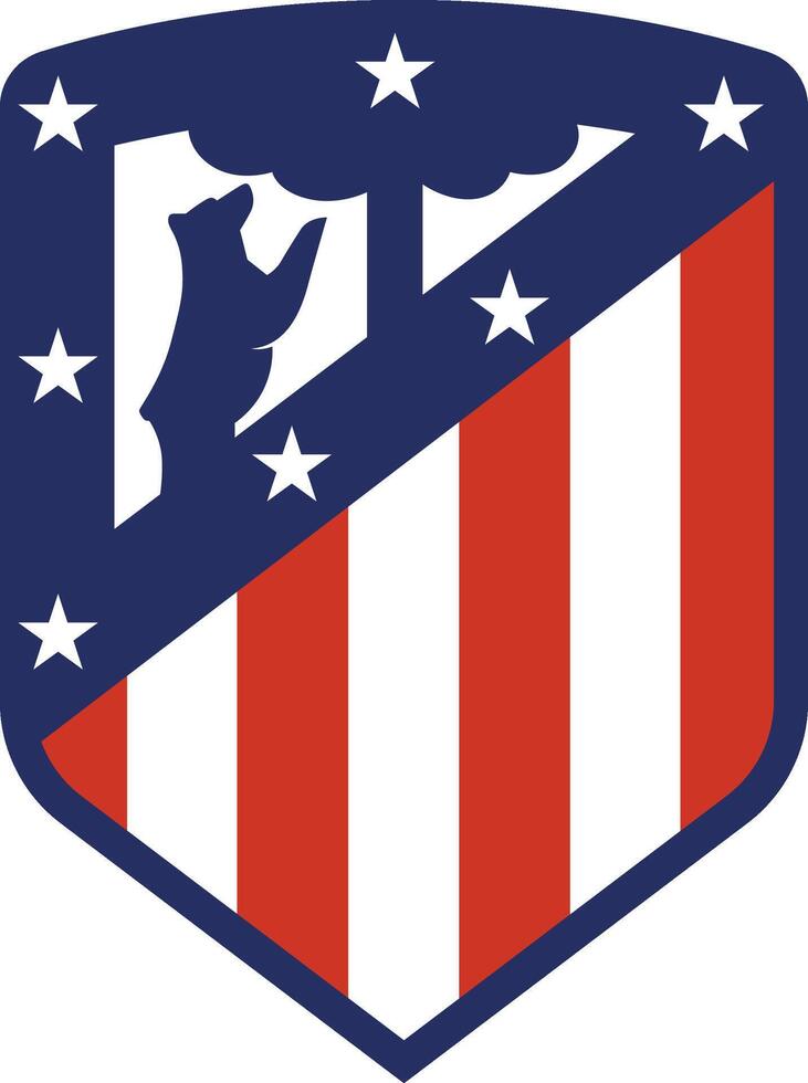de oud logo van de atletiek Madrid vector