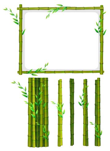 Bamboeframe en bamboestokken vector