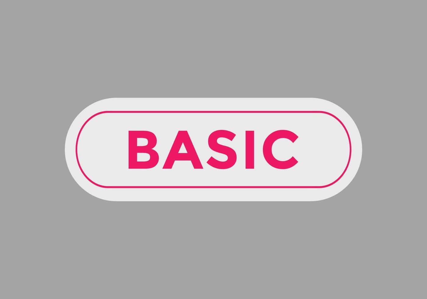 basistekst knop web knop teken pictogram label vector