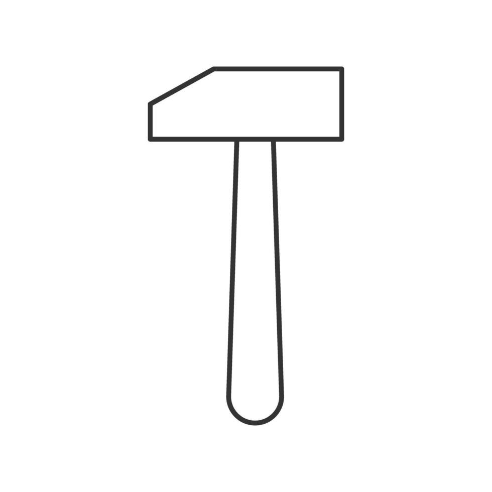 hamer icoon. reparatie illustratie teken. gereedschap symbool of logo. vector