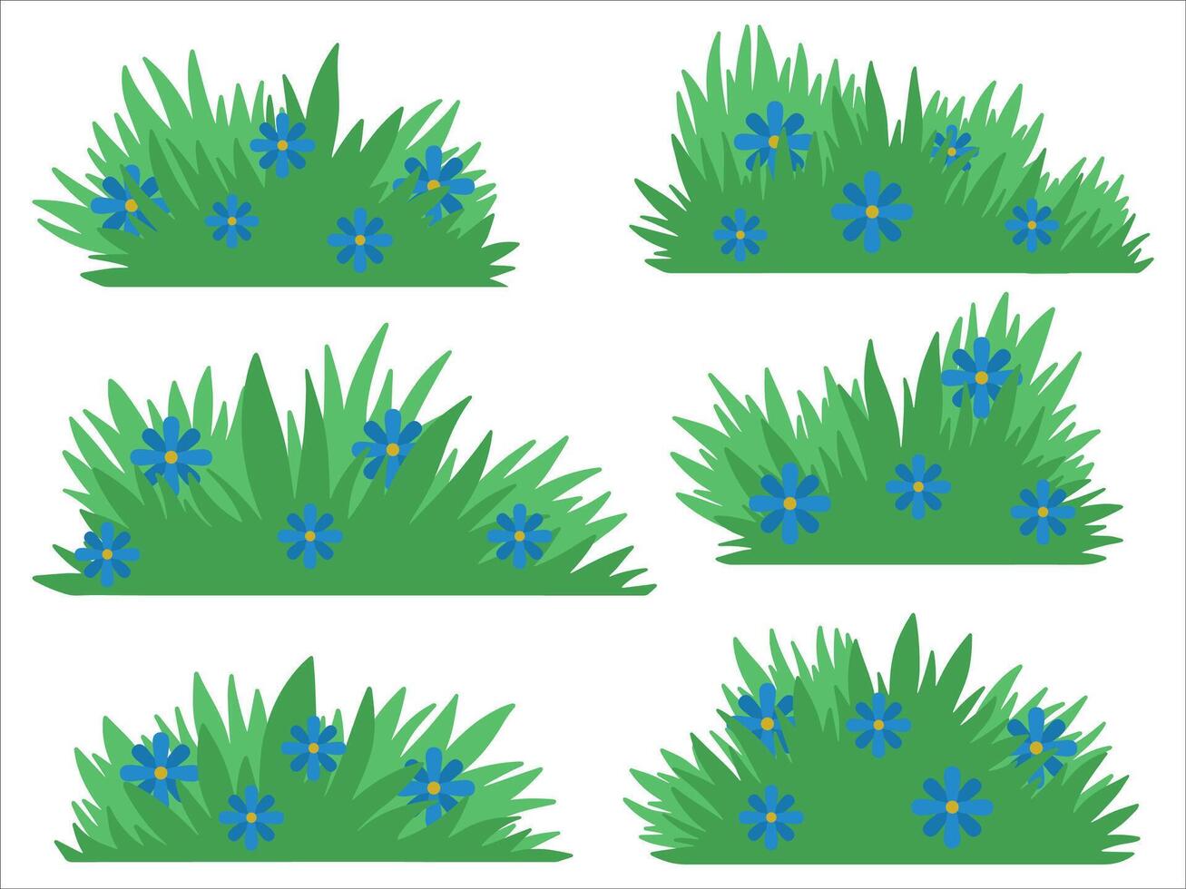 groen struiken gras landschap illustratie vector