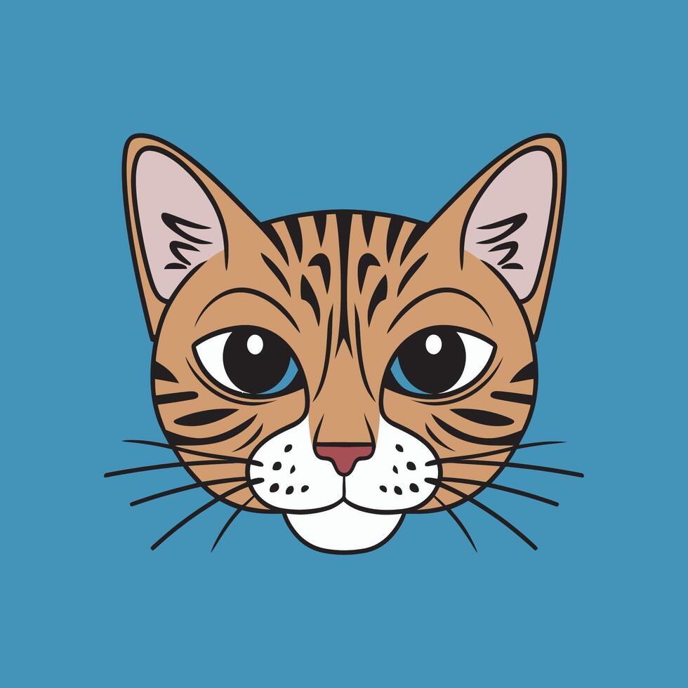 illustratie van een kat hoofd vector