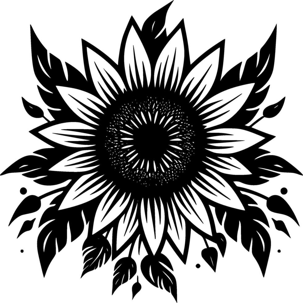 bloem, minimalistische en gemakkelijk silhouet - illustratie vector