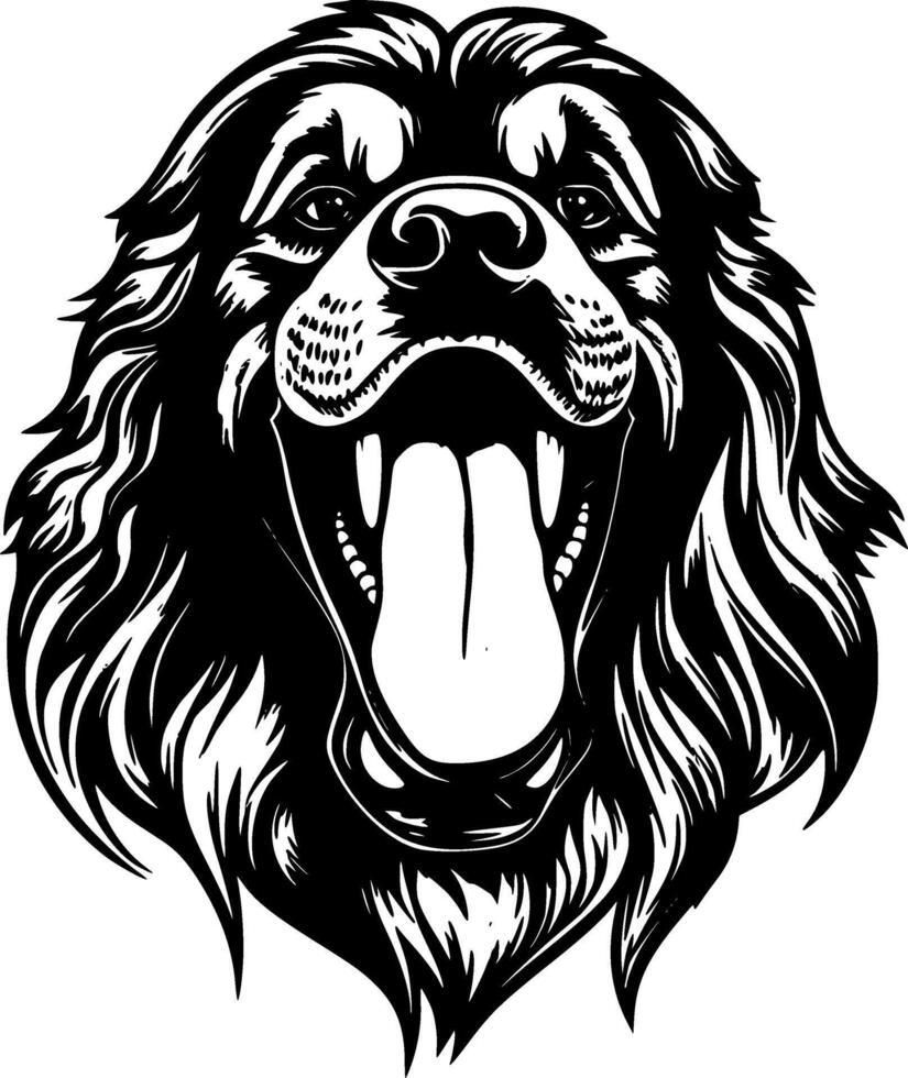 leonberger - minimalistische en vlak logo - illustratie vector