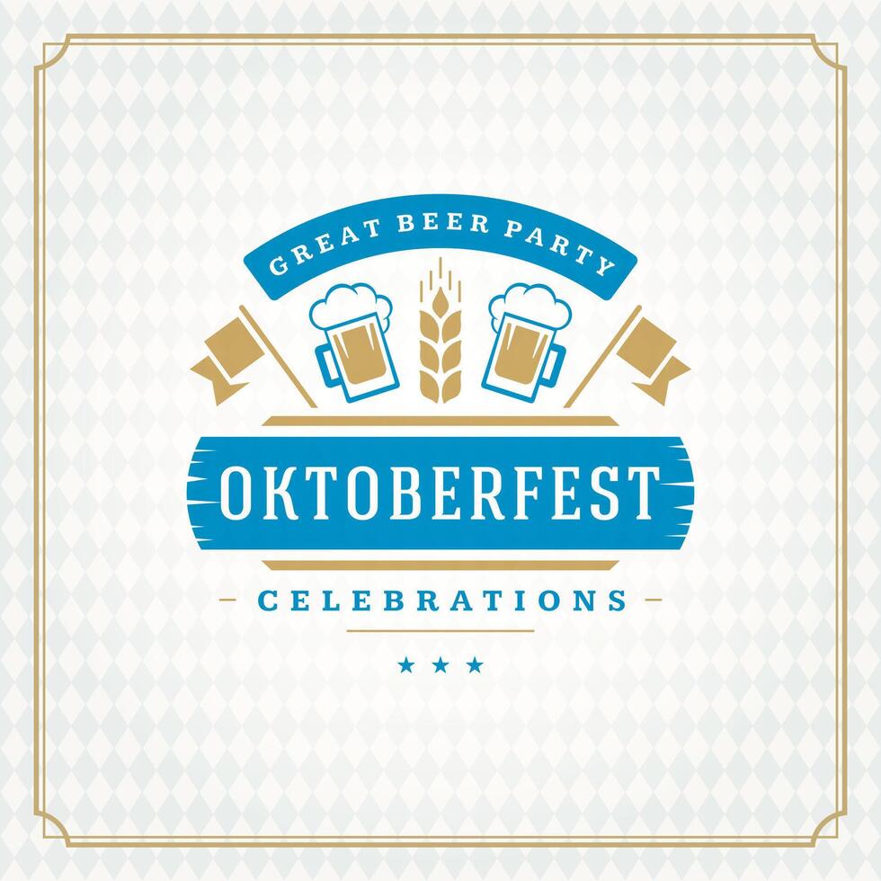 oktoberfeest bier festival viering wijnoogst groet kaart of poster vector