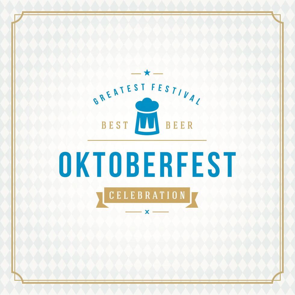 oktoberfeest bier festival viering wijnoogst groet kaart of poster vector