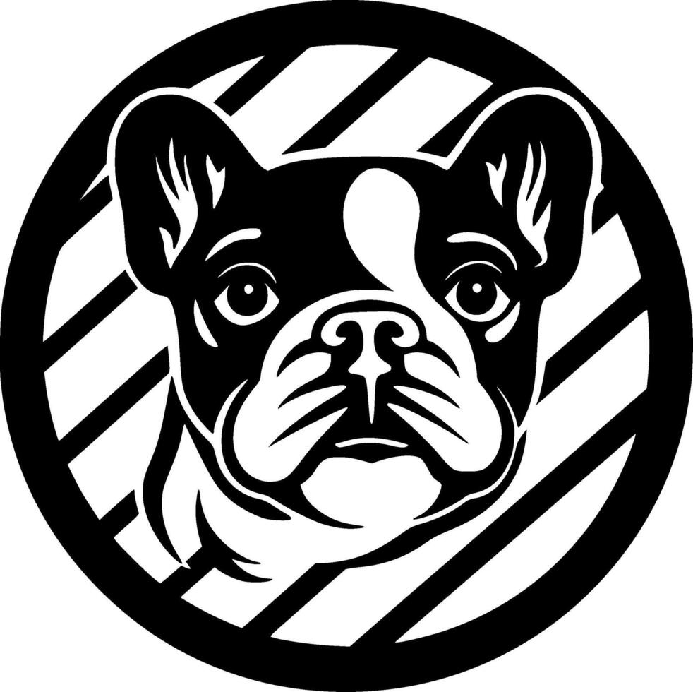 Frans bulldog - hoog kwaliteit logo - illustratie ideaal voor t-shirt grafisch vector