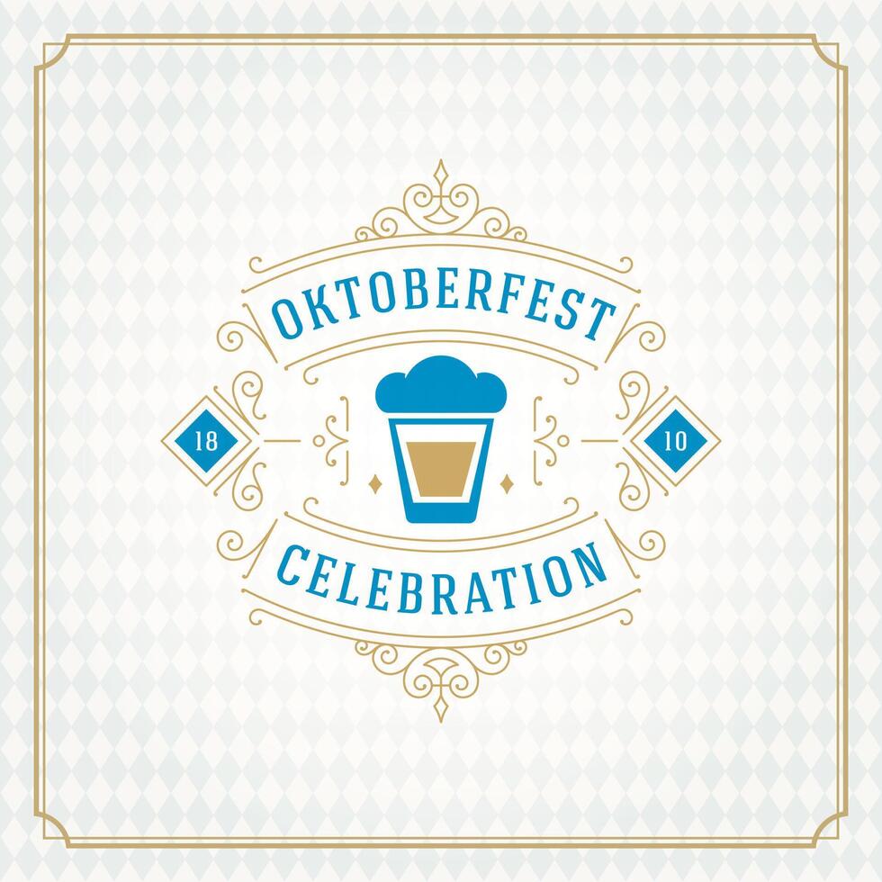 oktoberfeest bier festival viering wijnoogst groet kaart of poster vector