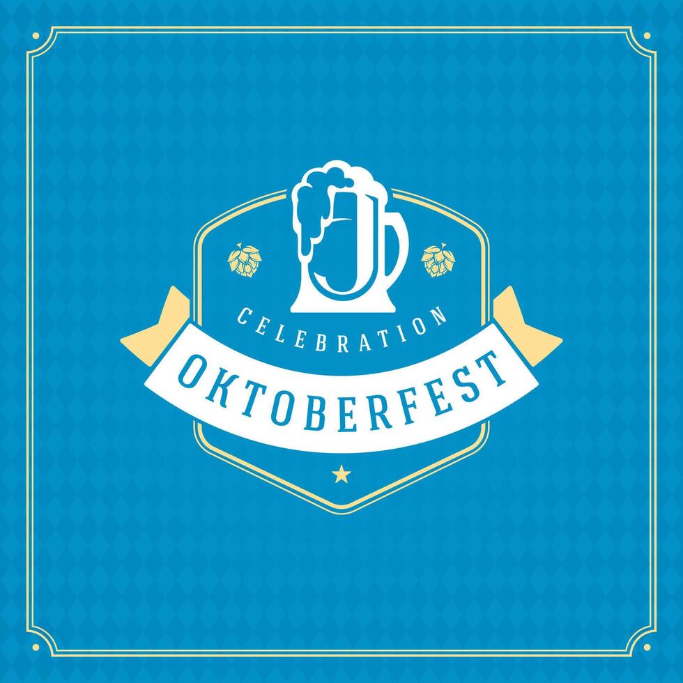 oktoberfeest bier festival viering wijnoogst groet kaart of poster vector