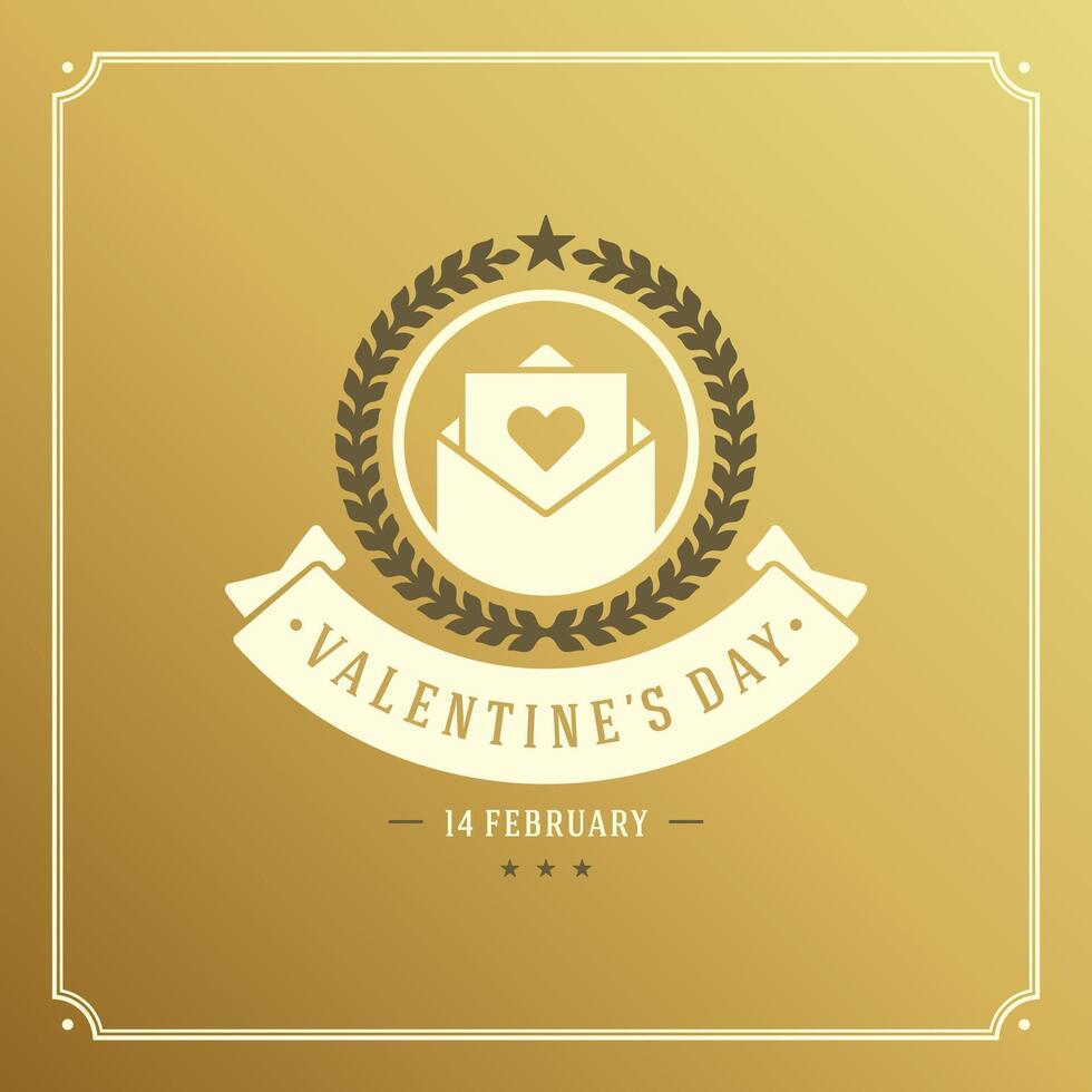 valentijnsdag dag groet kaart of poster illustratie vector