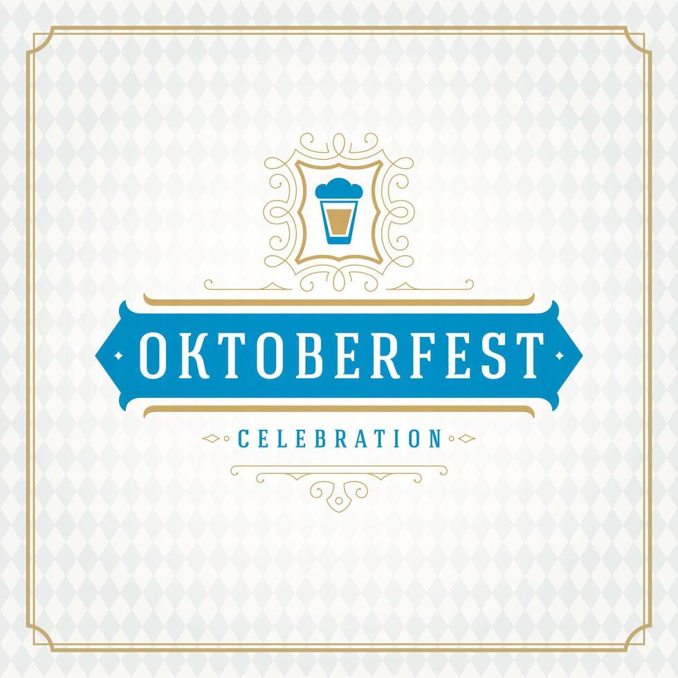 oktoberfeest bier festival viering wijnoogst groet kaart vector