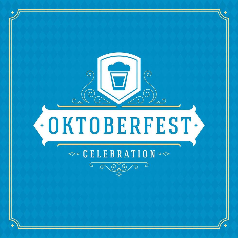 oktoberfeest bier festival viering wijnoogst groet kaart vector