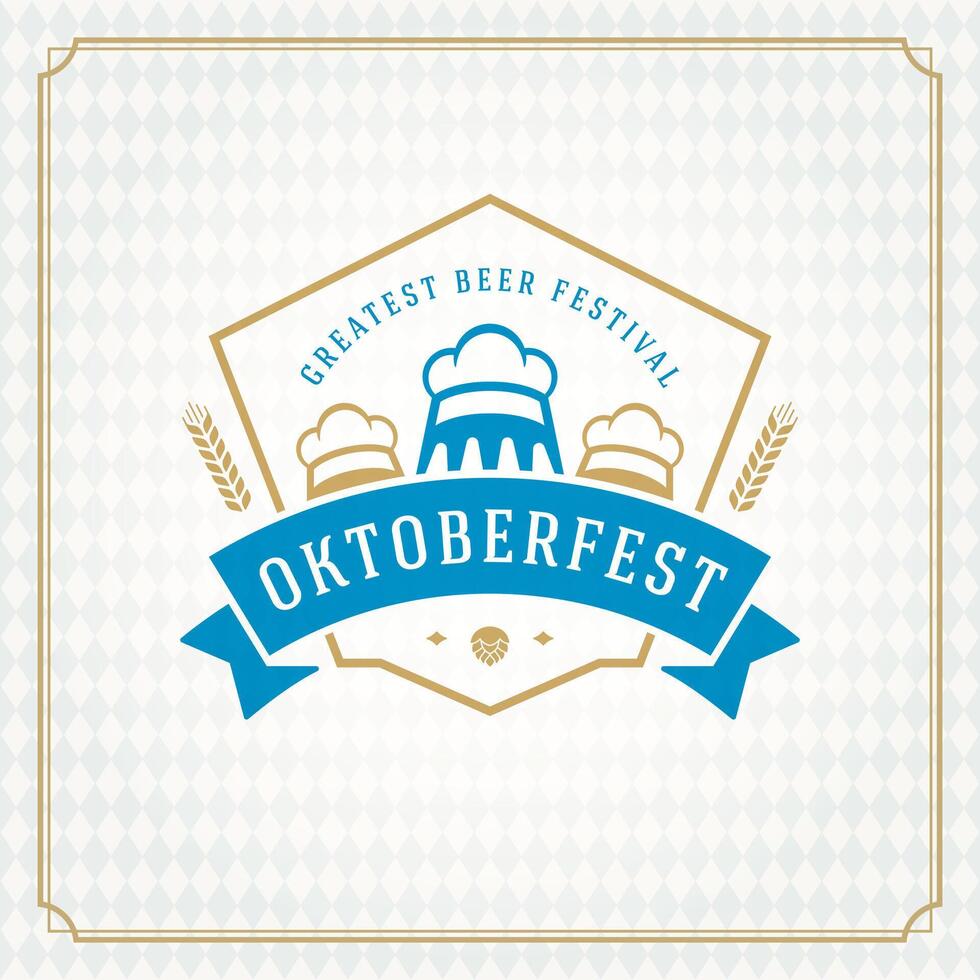 oktoberfeest bier festival viering wijnoogst groet kaart of poster vector