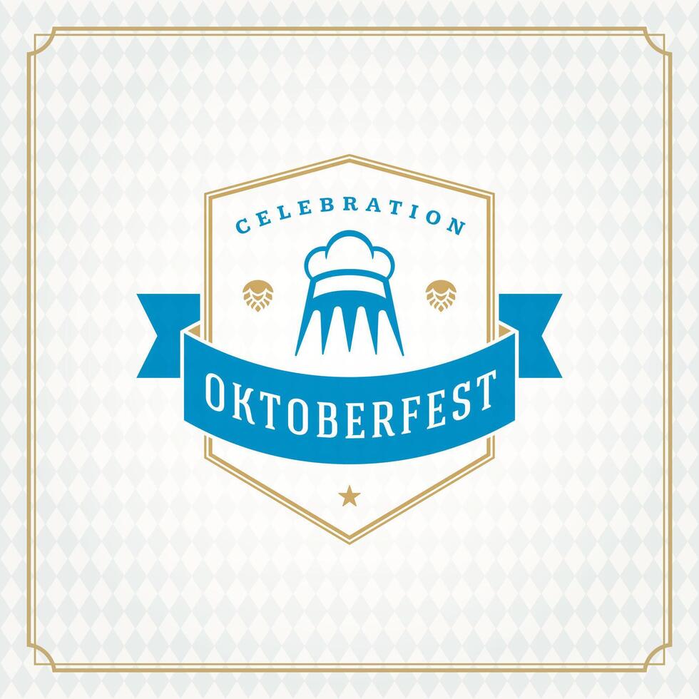 oktoberfeest bier festival viering wijnoogst groet kaart vector