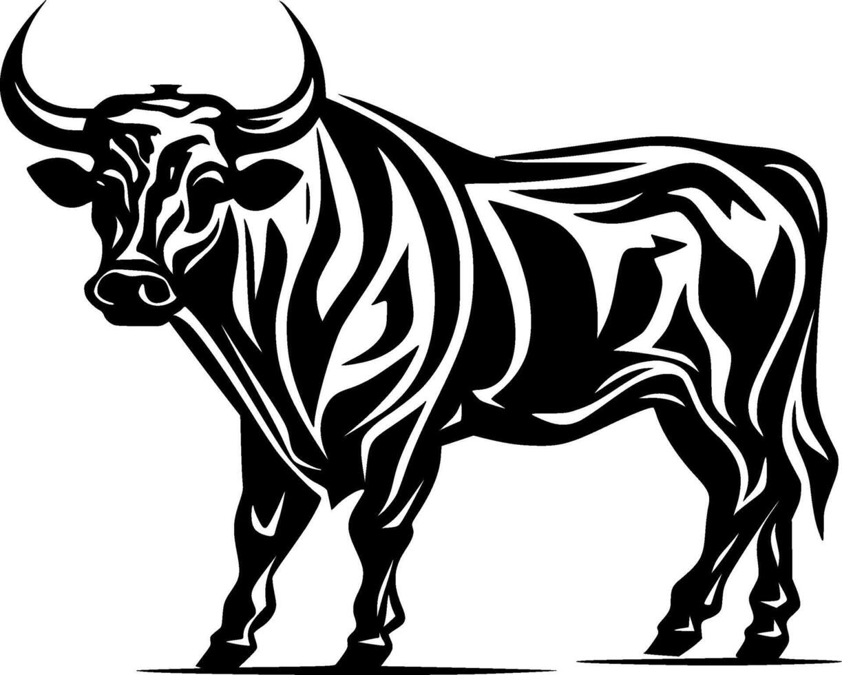 stier - minimalistische en vlak logo - illustratie vector