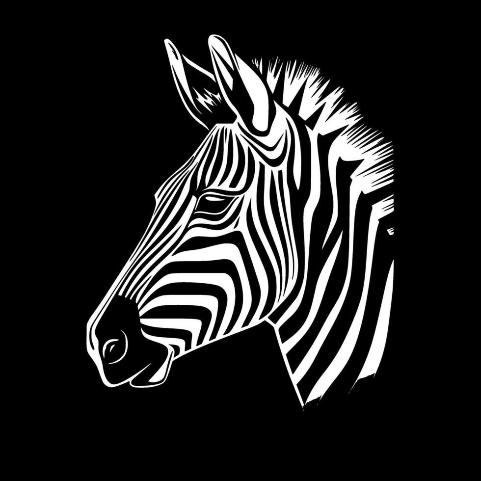 zebra - minimalistische en vlak logo - illustratie vector