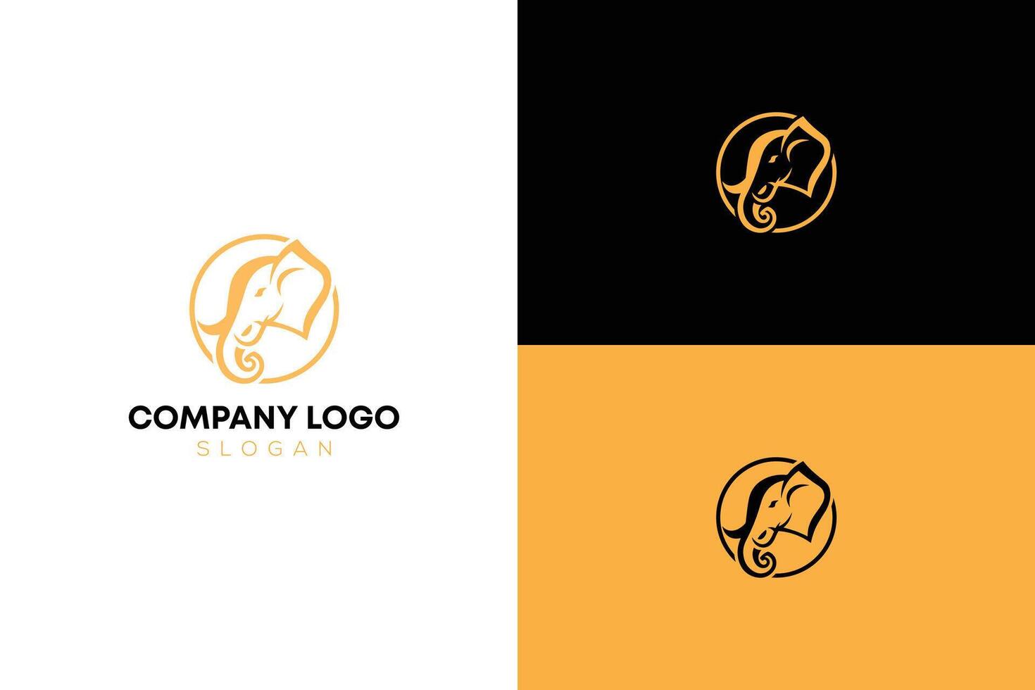 olifant minimalistische modern illustratie logo ontwerp vector