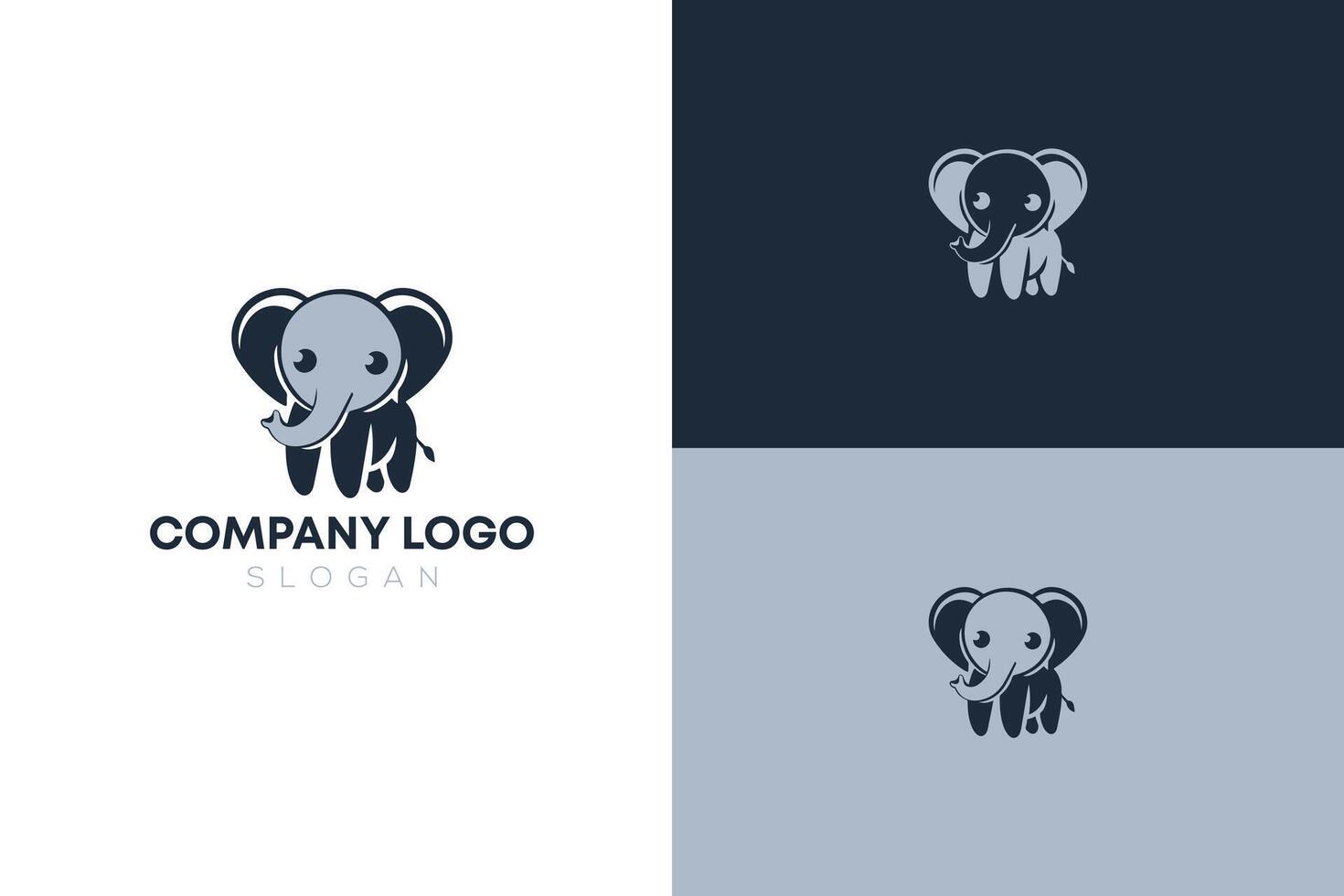 olifant minimalistische modern illustratie logo ontwerp vector