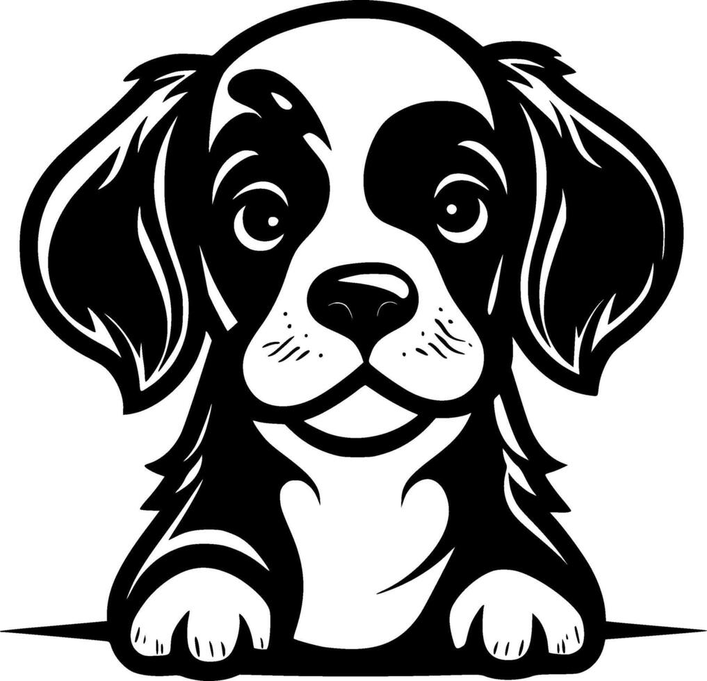 pup, minimalistische en gemakkelijk silhouet - illustratie vector