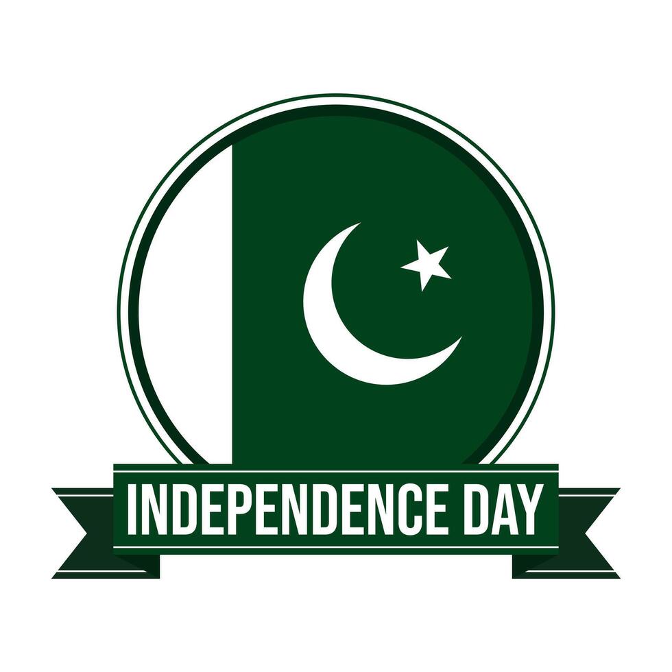 Pakistan onafhankelijkheid dag sticker vector