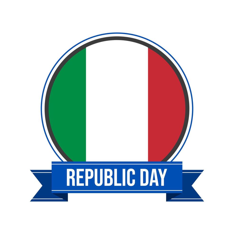 Italië republiek dag sticker vector