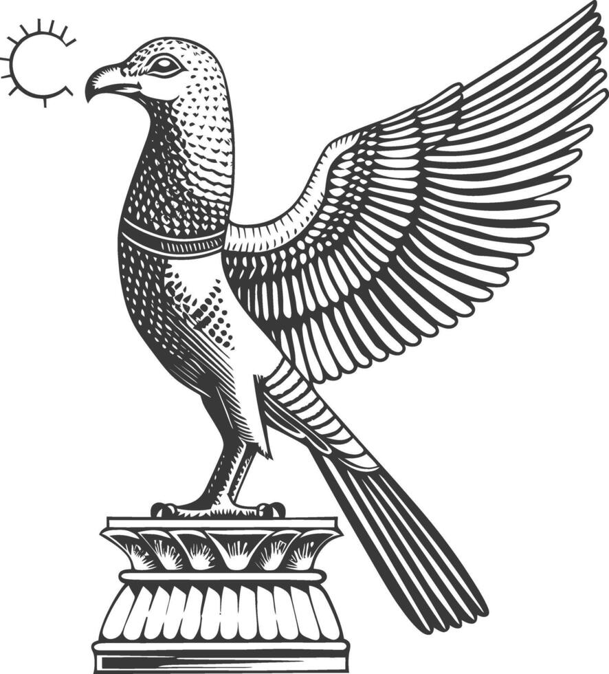 single oude Egypte hiëroglief een symbool beeld gebruik makend van oud gravure stijl vector