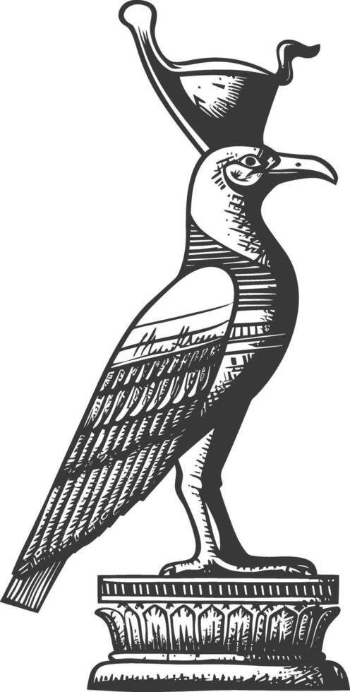 single oude Egypte hiëroglief een symbool beeld gebruik makend van oud gravure stijl vector