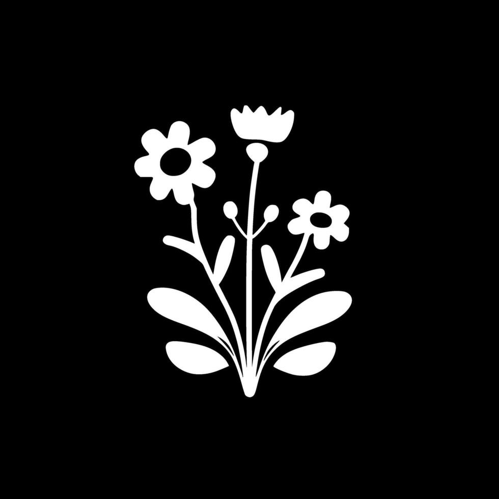 bloemen - minimalistische en vlak logo - illustratie vector