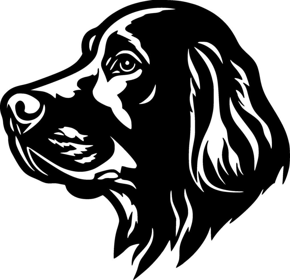 hond - zwart en wit geïsoleerd icoon - illustratie vector