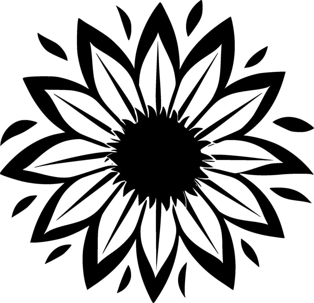 bloem, minimalistische en gemakkelijk silhouet - illustratie vector