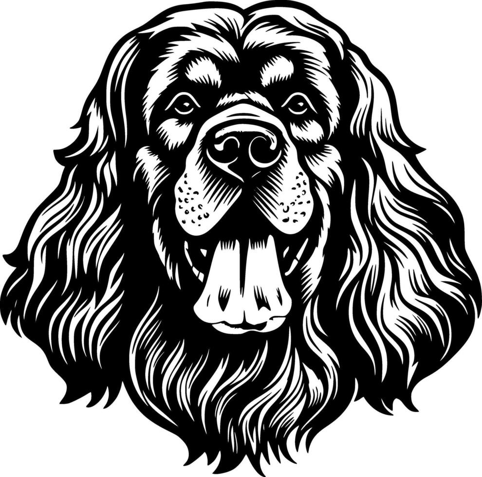 Leonberger, minimalistische en gemakkelijk silhouet - illustratie vector