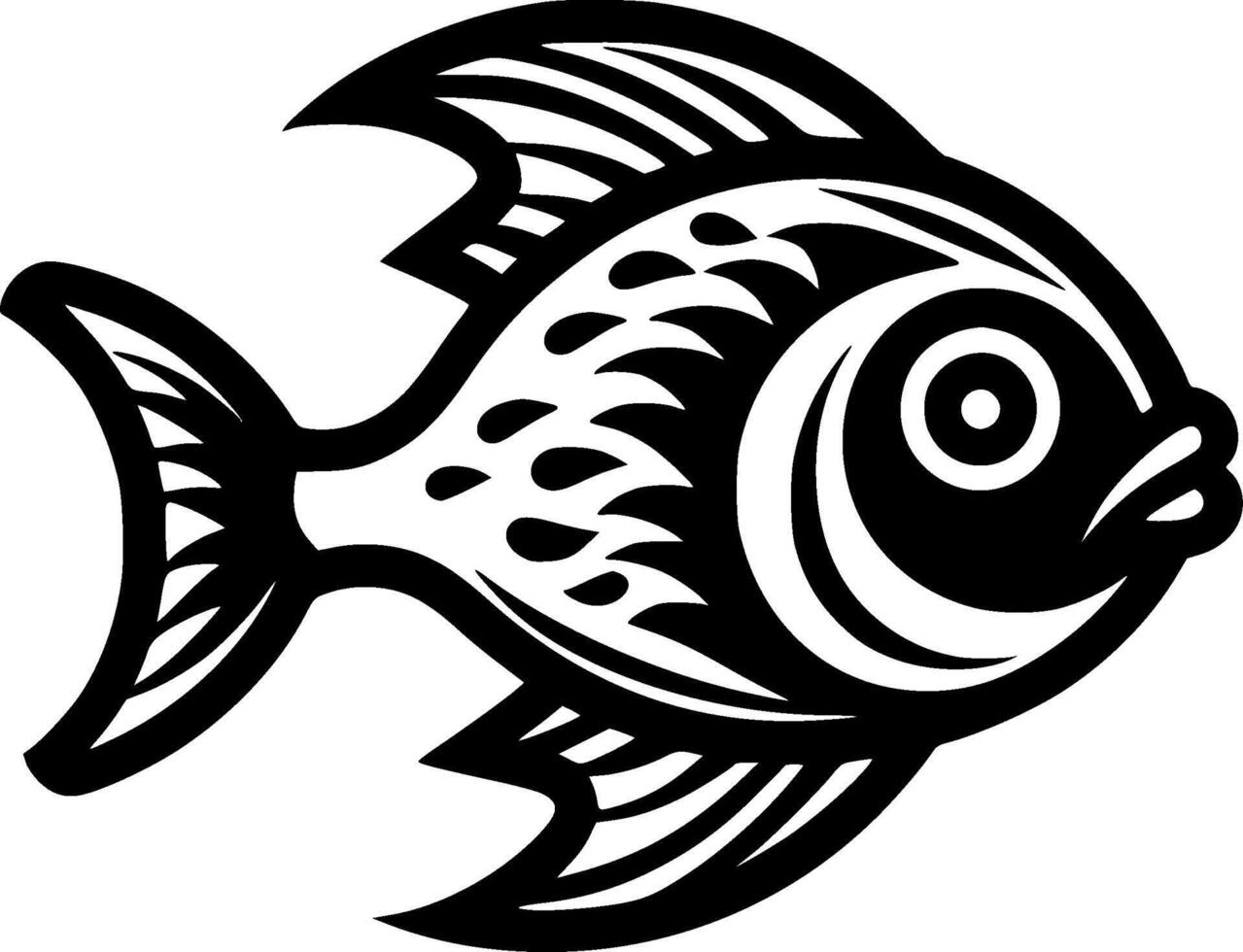 vis, minimalistische en gemakkelijk silhouet - illustratie vector