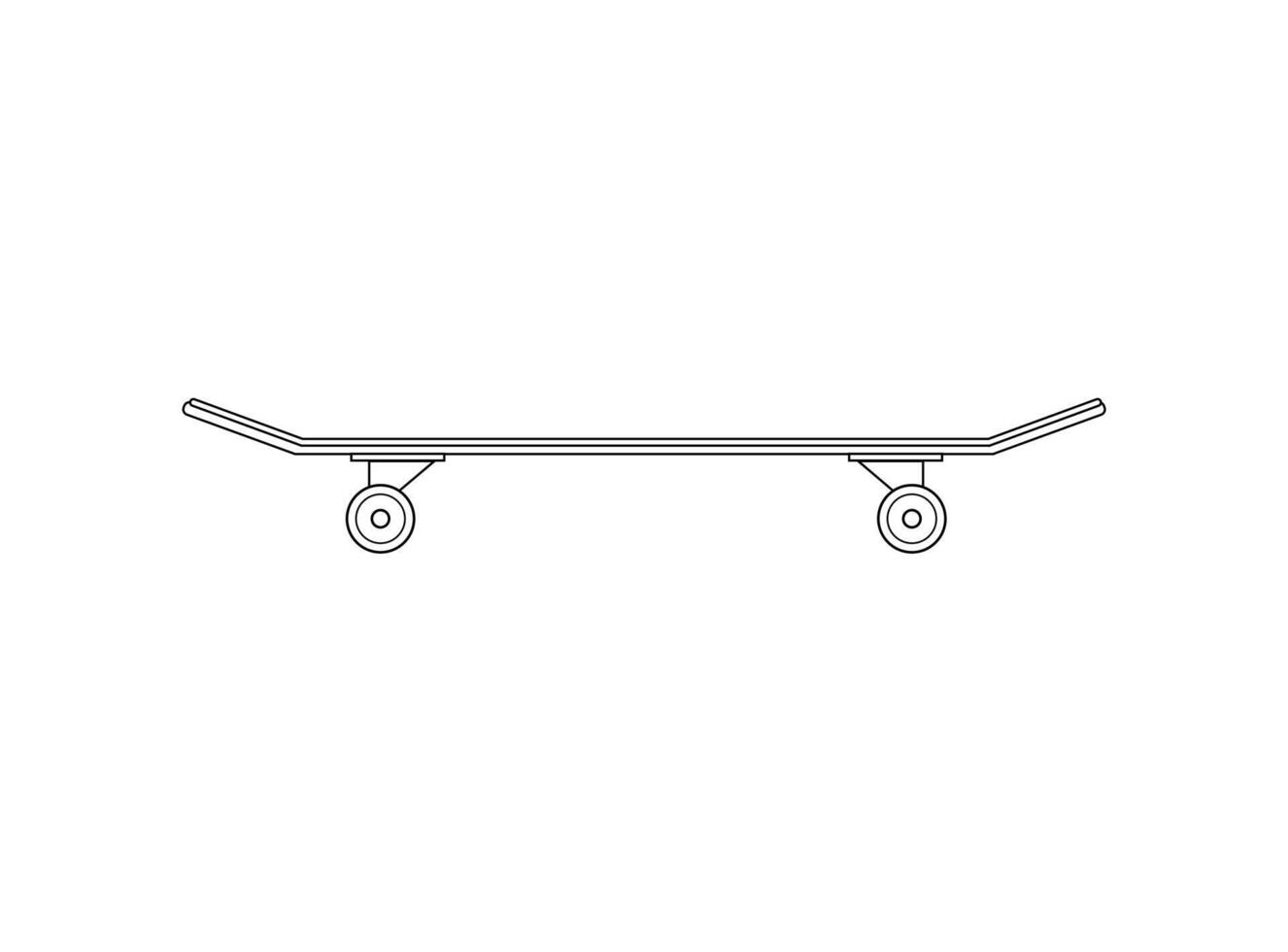 vlak schets skateboard vector