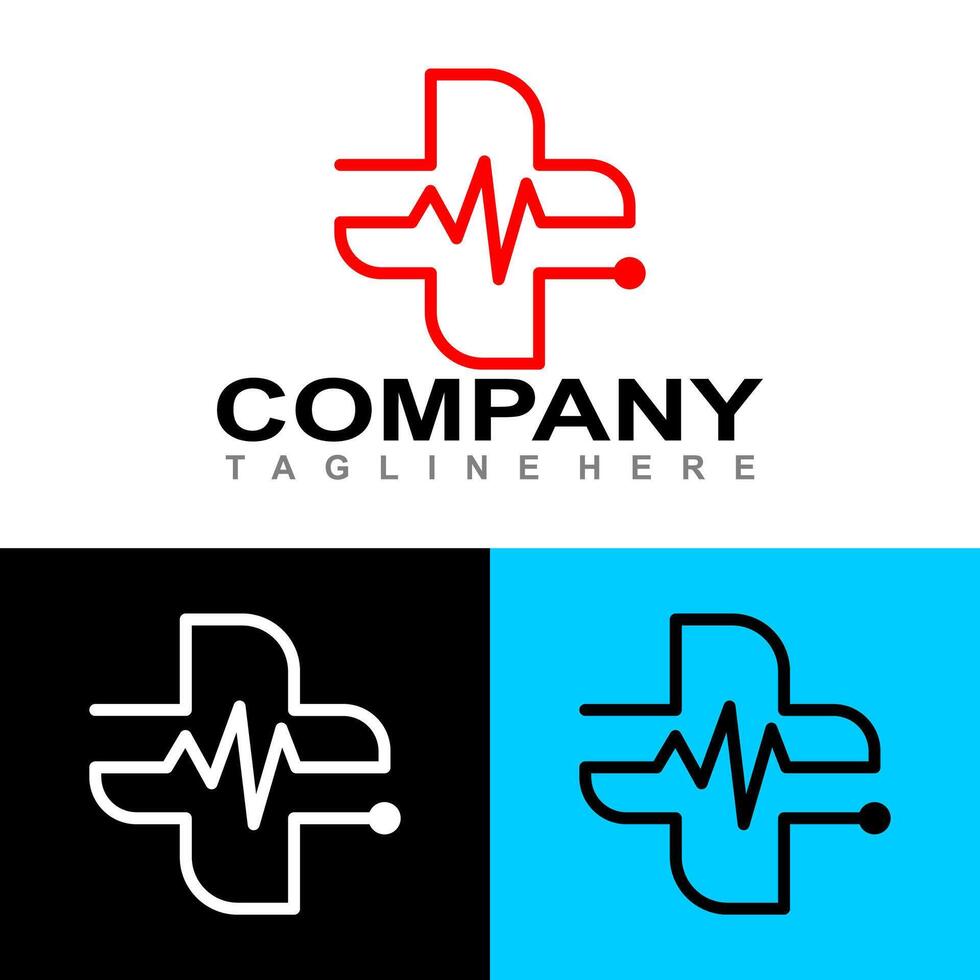 Gezondheid onderhoud medisch logo ontwerp symbool icoon illustratie vector