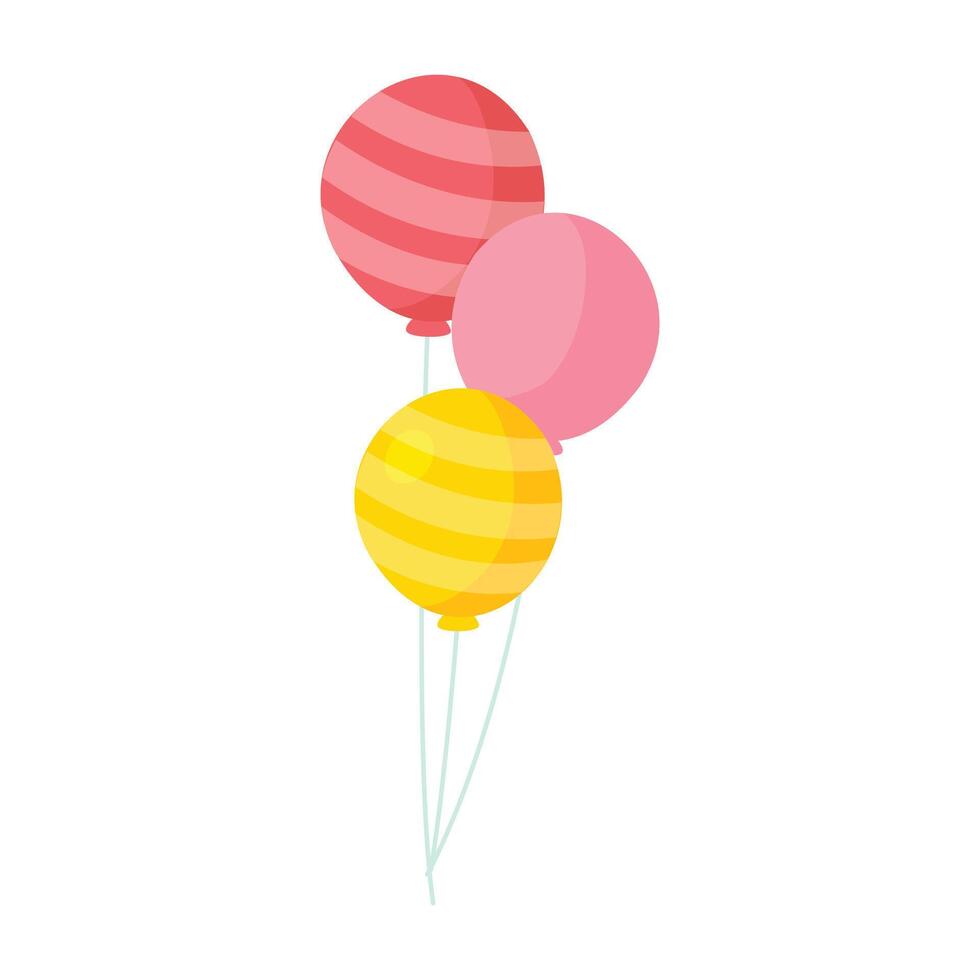 kleurrijk ballon element Aan wit achtergrond vector