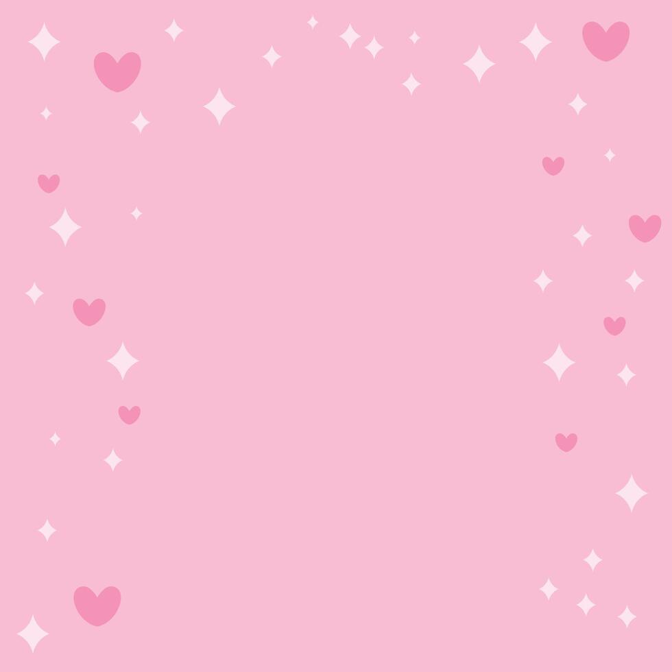 Valentijnsdag achtergrond met roze harten ontwerp vector