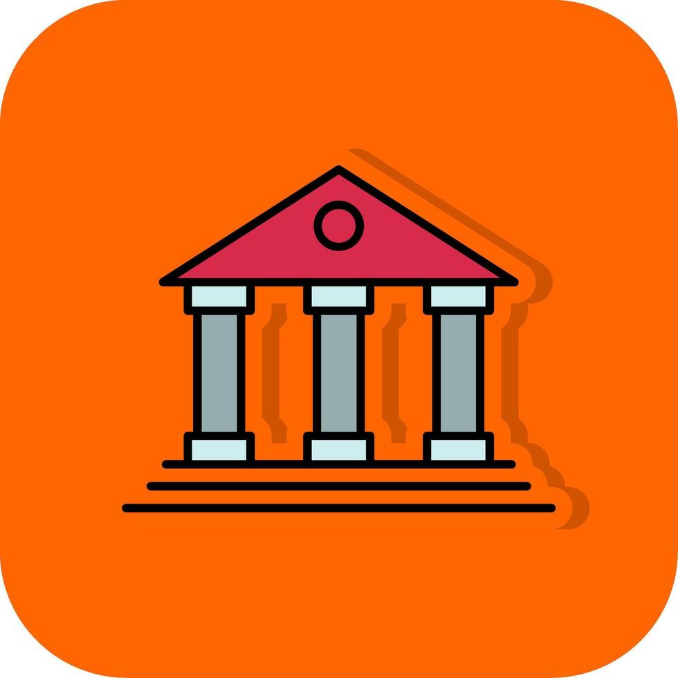 bank gevulde oranje achtergrond icoon vector