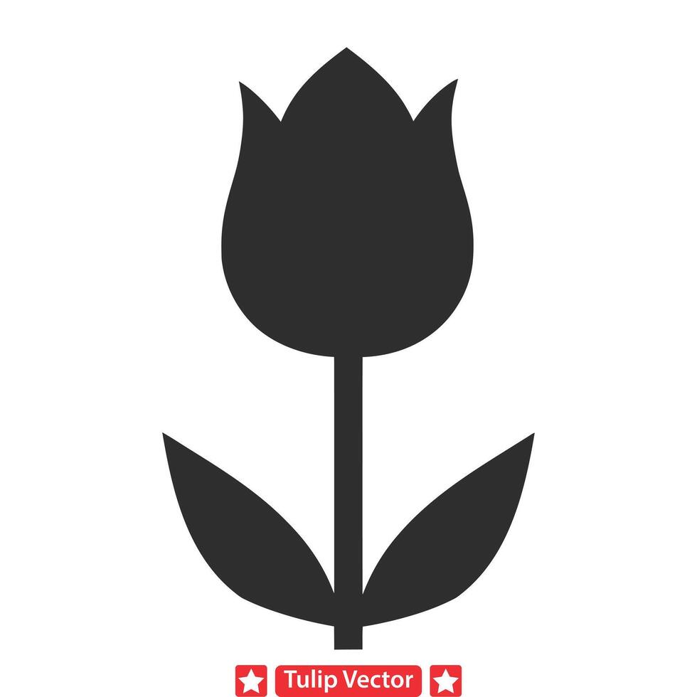 tulp tapijtwerk verschillend silhouet selectie vector