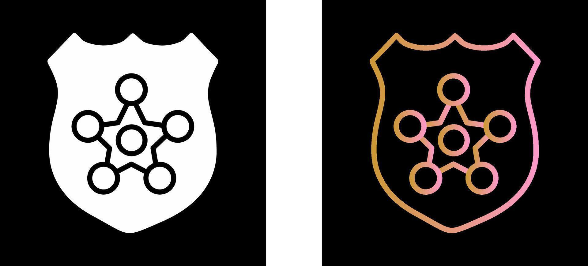 Politie insigne icoon ontwerp vector