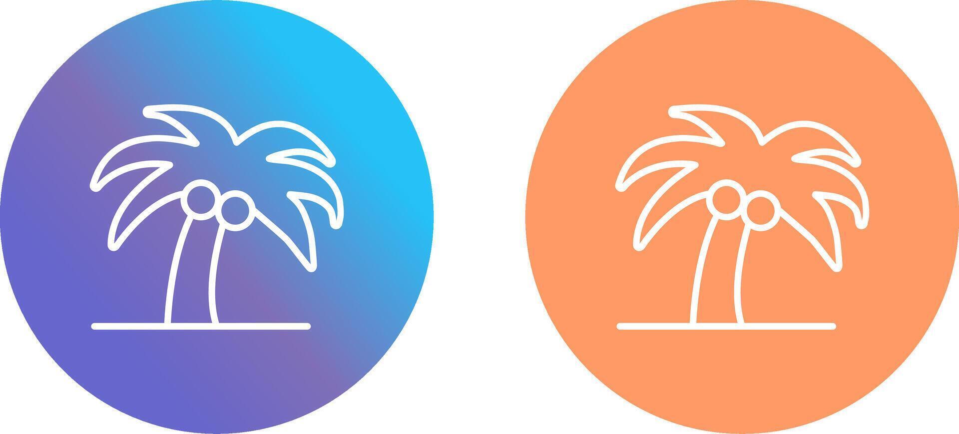 kokosnoot boom, icoon ontwerp vector