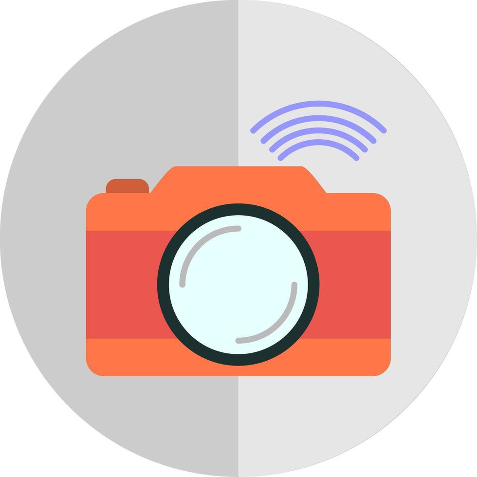 camera vlak schaal icoon vector