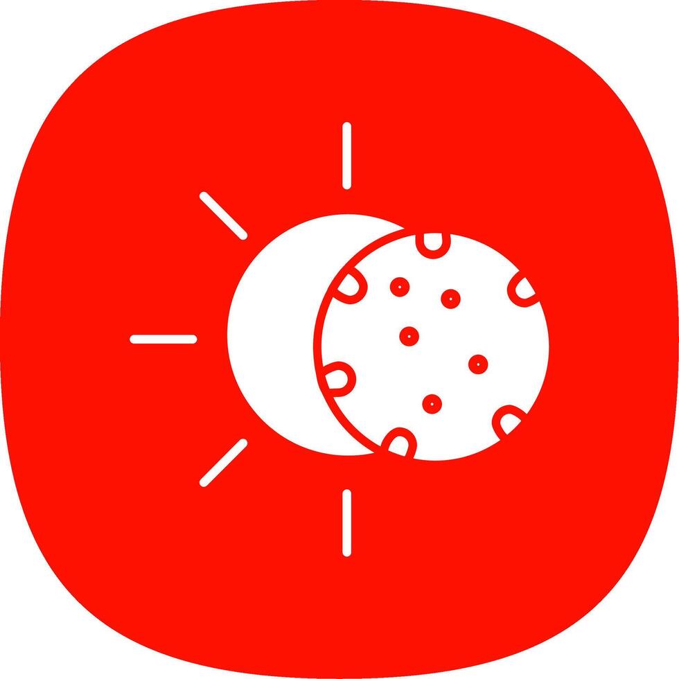 zonne- glyph kromme icoon vector