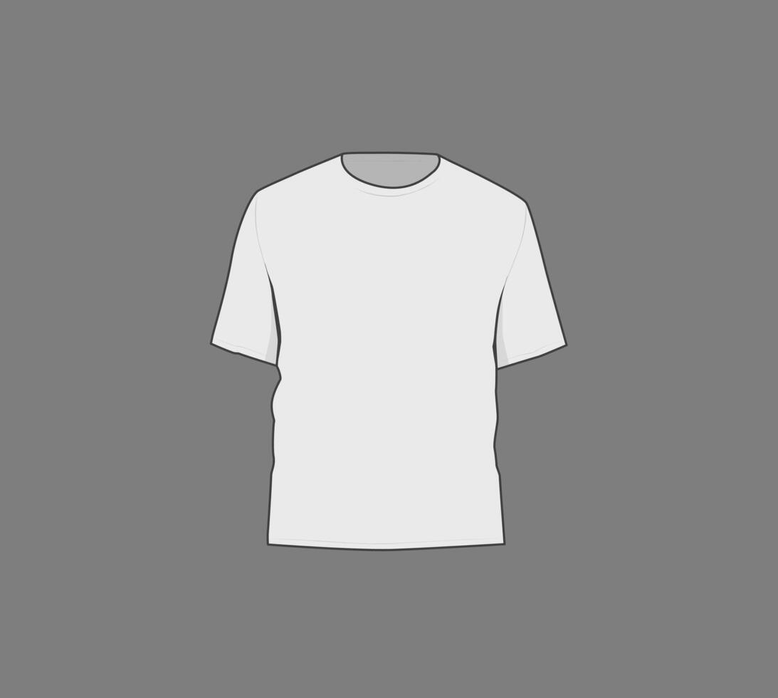 eenvoudig zwart mannetje t-shirt model. voorkant en terug visie. blanco textiel afdrukken sjabloon voor mode kleding. vector